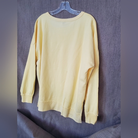 Buffalo David Bitton Light Yellow Women's Sweatshirt Size M - Picture 4 of 4